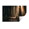 Konijn - Bos - Zonnestralen Muursticker klein -3d