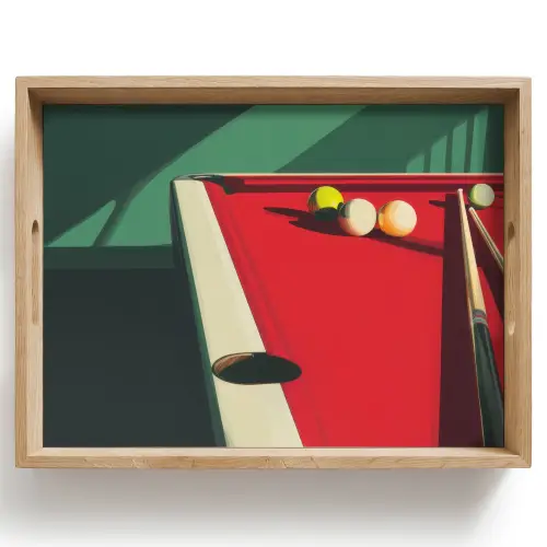 Biljarttafel - Ballen - Rood - Schaduw Dienblad Rechthoek middel -z3d_shopping