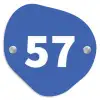 Kobaltblauw - Traditioneel Naambord Organisch middel -3d