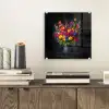 Felgekleurd - Bloemen - Vaas plexiglas 5mm klein -sfeer1