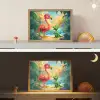 Flamingo - Dinosaurus - Strand - Kleurrijk Light Box met batterij (Wandlamp kind) middel -sfeer3_kind