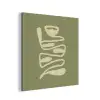 Groen - Abstracte kunst - Modern aluminium wit klein -3d