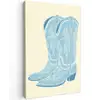 Illustratie - Cowboylaarzen - Patroon Tuinposter op houten frame 2 cm dik klein -3d