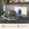 Vaas - Blauw - Geblokt - Modern keuken achterwand spatscherm klein -usp_NL