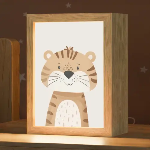Tijger - Wilde dieren - Pastel Light Box met kabel klein -zzz_3d_website