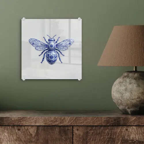 Bij - Modern - Delfts - Blauw plexiglas 5mm klein -sfeer3