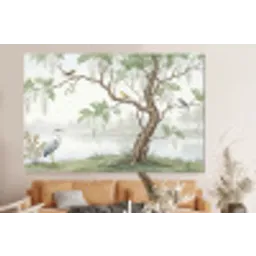 Reiger - Landschap - Groen forex 5mm xxl -bovenbank