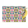 Retro - Kleuren - Patroon - Hartjes Placemat vinyl groot 368 -zzzproduct_Kitchenyeah-website