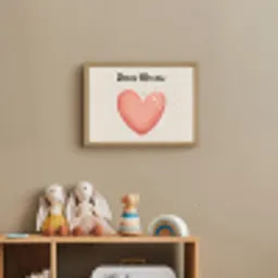 Hart - Rood - Minimalistisch Light Box met batterij (Wandlamp kind) middel -sfeer2_kind