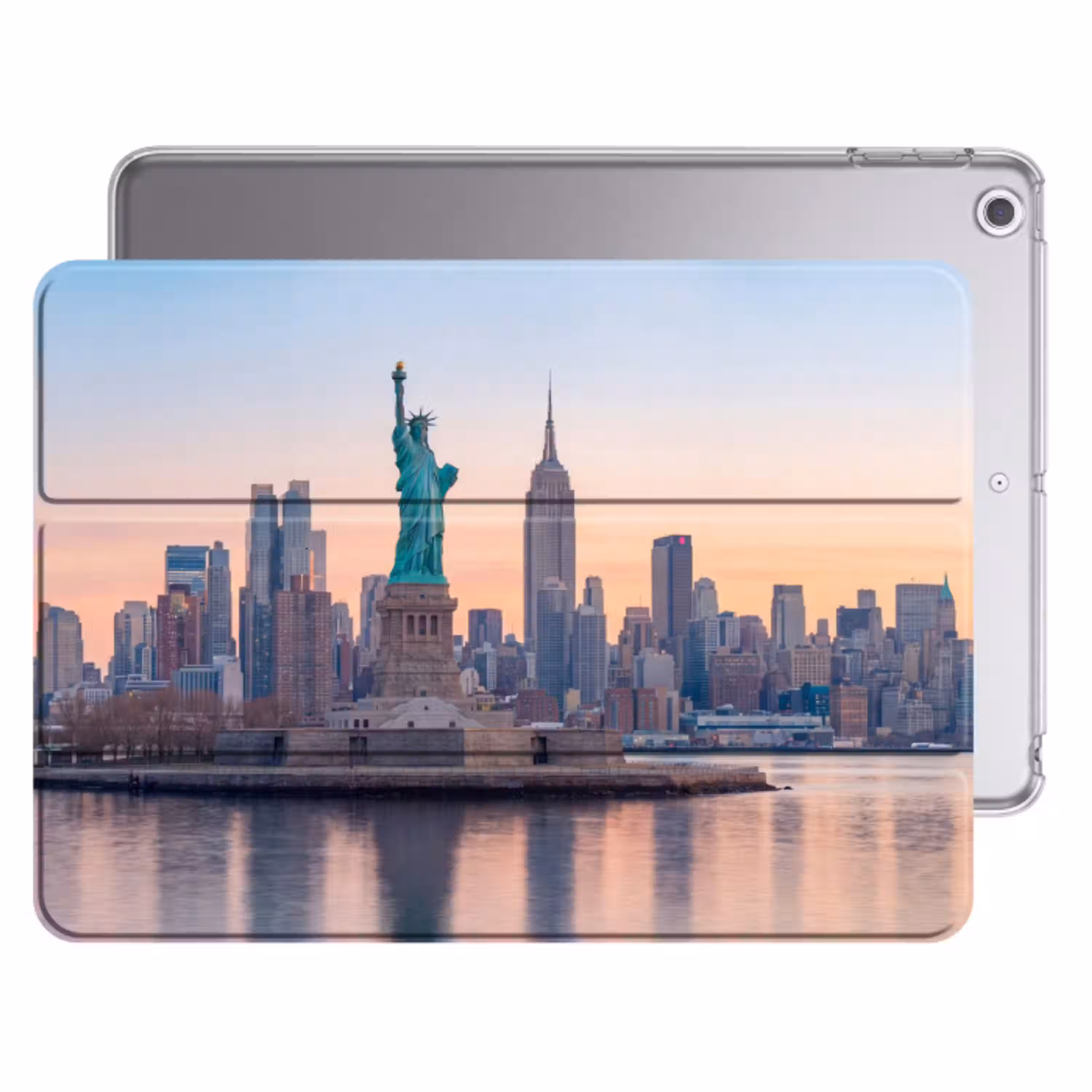 Vrijheidsbeeld - New York - Zonsopgang - Stad - Architectuur Apple iPad 2017 middel -threedimensional_3d_global
