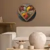 Houten - Hart - Kleurrijke - Specerijen Akoestische PET Vilt - Rond klein -sfeer1