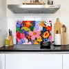 Kleurrijk - Bloemen - Abstract - Stippen Inductie beschemer met haakjes klein -sfeer2