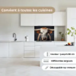 Stier - Kleurrijk - Hoorns keuken achterwand 2 middel -sfeer4_FR