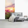 Bloemen - Roze - Zonsondergang fotobehang vinyl groot -slaapkamer