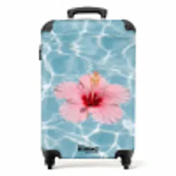 Hibiscus - Water - Roze NBS - Handbagage koffer - Volwassenen Unisex middel -productfoto_recht