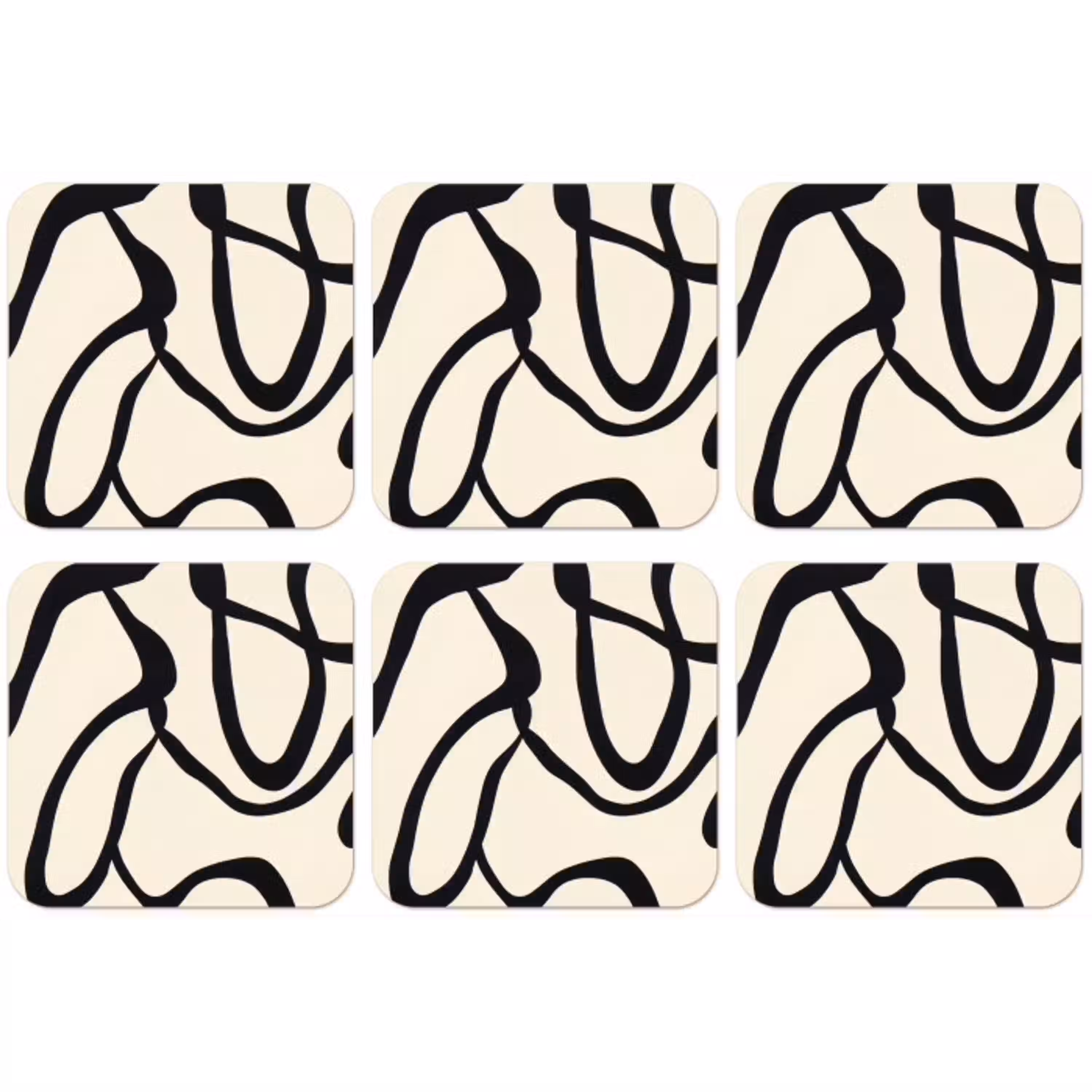 Abstract - Lijnen - Modern - Beige onderzetter kurk middel -zkaufland3dotto