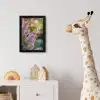 Sierlijke - Vlinder - Paarse - Bloemen fotolijst zwart zonder passe partout klein -usfeer4_kinderkamer