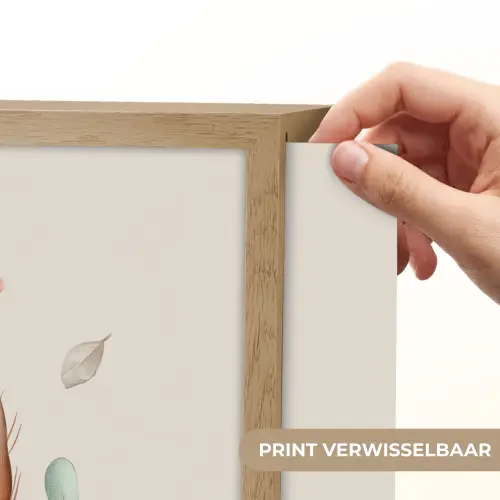 Veer - Bohemian - Boho - Pastel kleuren Light Box met batterij (Wandlamp kind) middel -USP_websiteprintNL