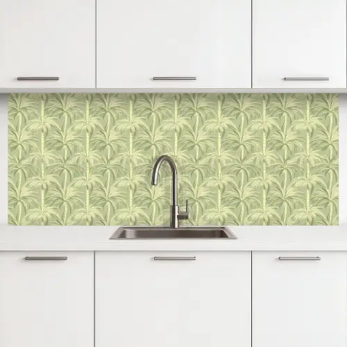 Palmwoud - Tropisch - Groen keuken achterwand 2 middel 871 -3d