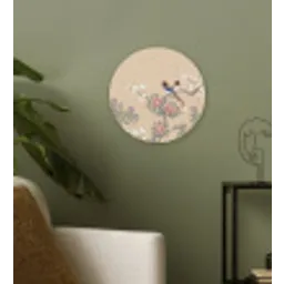 Bloemen - Vogels - Bloemen Wandcirkel kunststof plaat 5mm dik klein -sfeer3