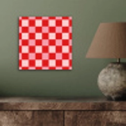 Vierkant - Klassiek - Rood aluminium wit klein 46 -sfeer2