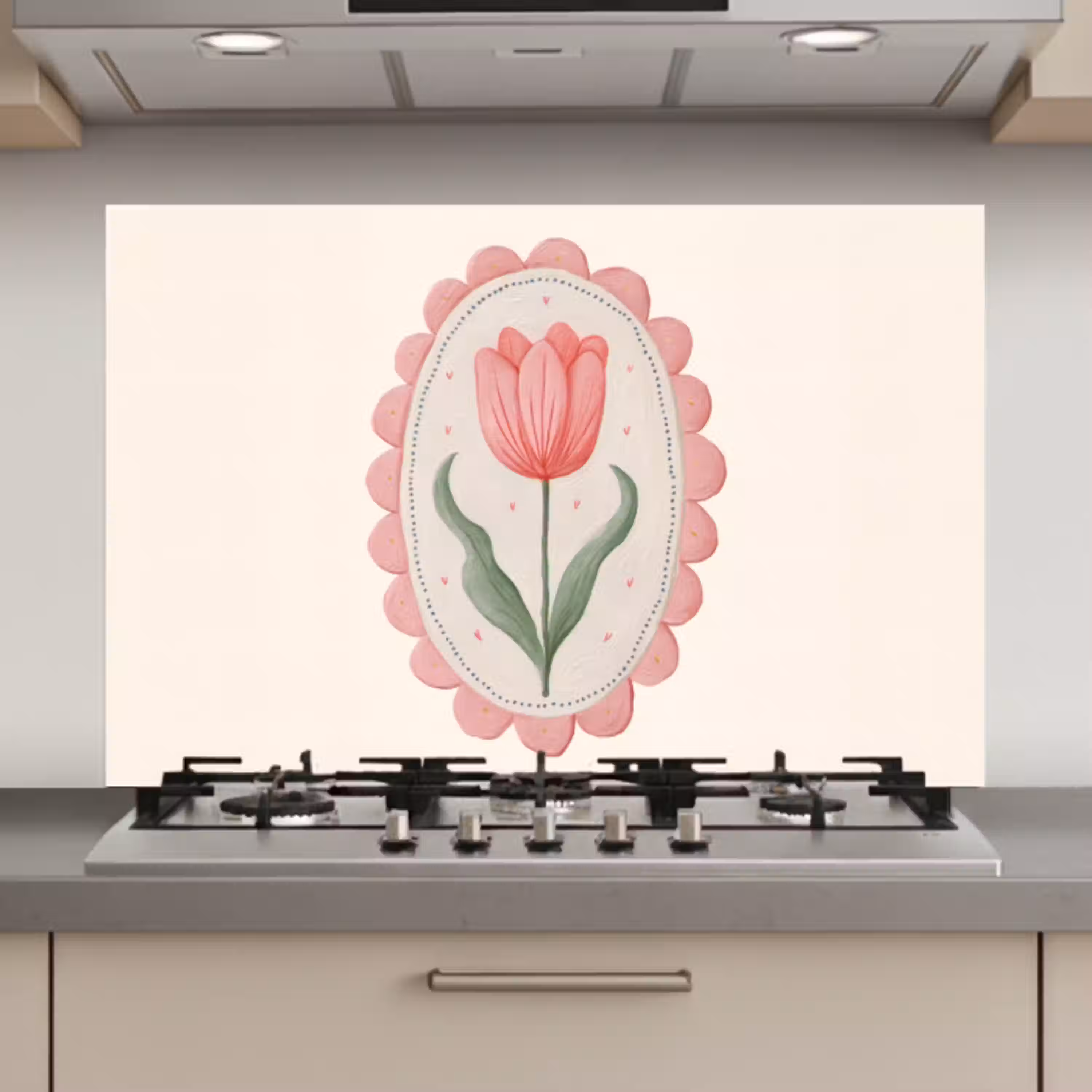 Tulp - Lijst - Ovaal - Illustratie keuken achterwand spatscherm klein -3d_website