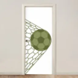 Voetbal - Goal - Sport - Groen deurposter klein -3d_beige