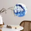 Dorp - Rotswand - Roeiboot - Water Wandcirkel plexiglas klein -sfeer4