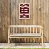 Red - Cheers - Decoratie - Beige Tuinposter op houten frame 2 cm dik klein -sfeer4