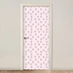 Konijnen - Minimalistisch - Roze deurposter klein 289 -3d_beige