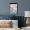 Takken - Bloesems - Roze fotolijst zwart zonder passe partout klein -sfeer3