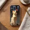 Kat - Geschilderd - Artistiek - Wit Telefoonhoesje iPhone 17 Pro klein -sfeer1