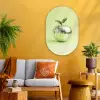 Groen - Disco - Decoratie - Appel Wandcirkel Ovaal Glas middel -sfeer4