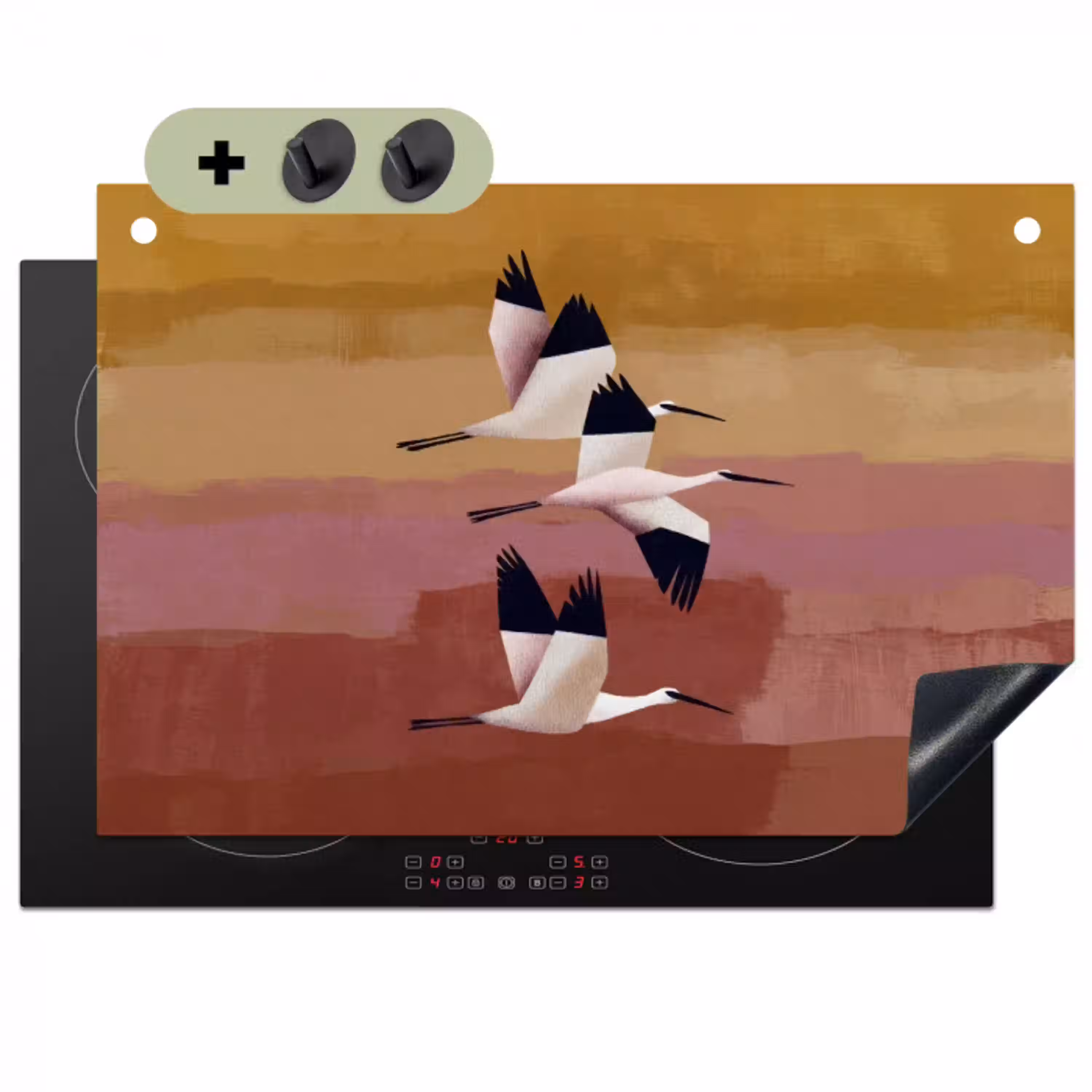 Vogels - Snavel - Abstract Inductie beschemer met haakjes klein -3d