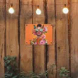 Vlinders - Vrouw - Zonnebril - Kleurrijk tuinposter los doek klein -sfeer1