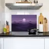 Heuvels - Paars - Mist - Zon Inductie beschemer met haakjes klein -sfeer2