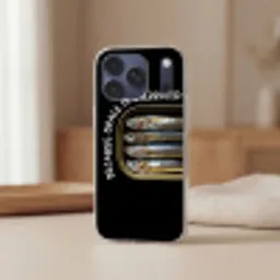 Sardines - Tekst - Vis - Blik Telefoonhoesje iPhone 17 Pro Max klein -sfeer2