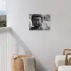 Boeddha - Grijs - Spiritualiteit - Buddha beeld - Religie tuinposter los doek klein -sfeer8