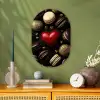 Macarons - Rood - Hart Wandcirkel Ovaal Forex klein -sfeer2