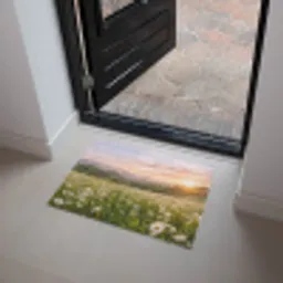Madelief - Veld - Heuvels - Groen Deurmat klein -sfeer5