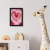 Hartvorm - Roze - Tie dye fotolijst zwart zonder passe partout klein -usfeer4_kinderkamer
