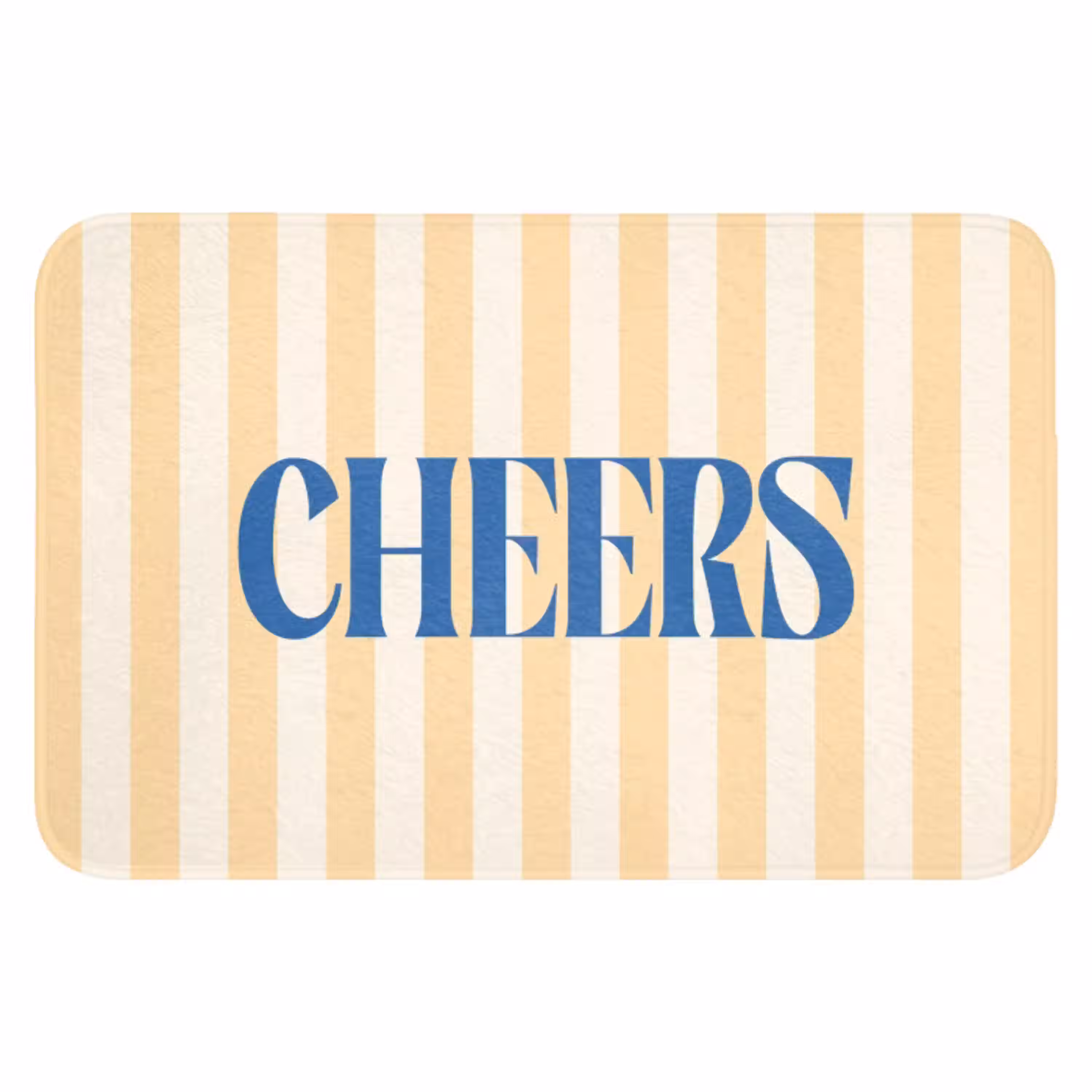 Blauw - Geel - Strepen - Cheers WCmat klein -3d