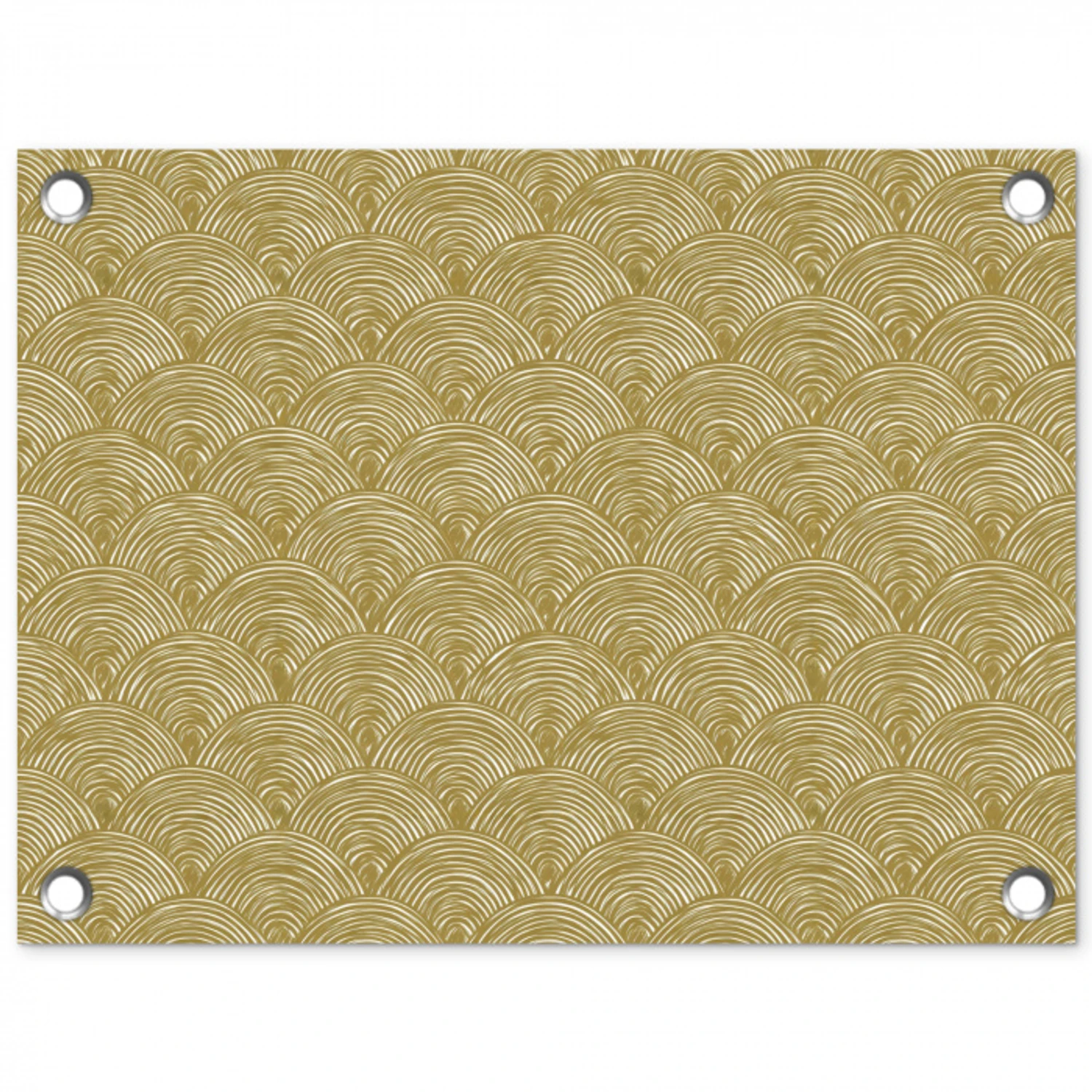 Waaier - Geometrisch - Groen tuinposter los doek klein 239 -3d
