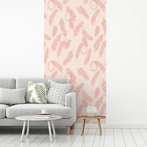 Roze - Veren - Patroon fotobehang vinyl groot 64 -woonkamer