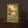 Eenden - Vijver - Bloemen Light Box met kabel (Tafellamp) klein -z3d_website