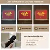 Bloem - Goud - Glazen Light Box met batterij (Wandlamp) middel -USP_lichtkleurNL