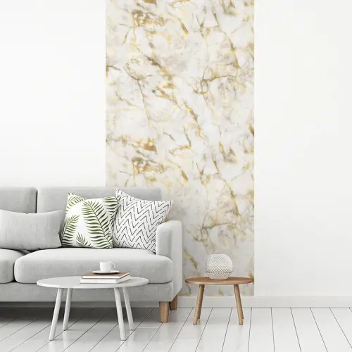 Goud - Licht - Nerf - Marmer fotobehang vinyl groot 64 -woonkamer