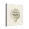 Schelp - Quote - Groen aluminium wit klein -3d