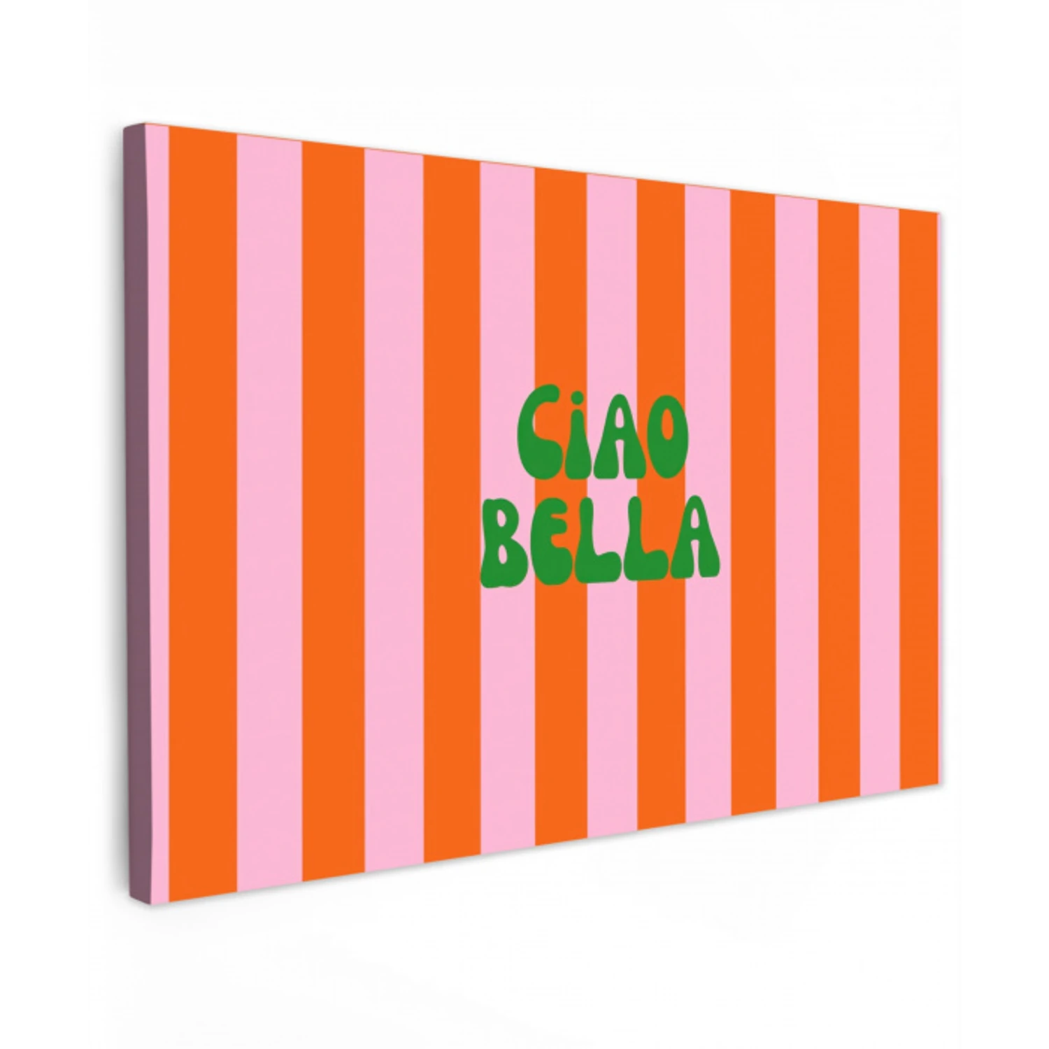 Strepen - Oranje - Verticaal - Ciao bella canvas 2cm klein -z3d