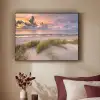Zonsondergang - Duin - Strand - Planten - Zee Textielframe zwart klein -sfeer1